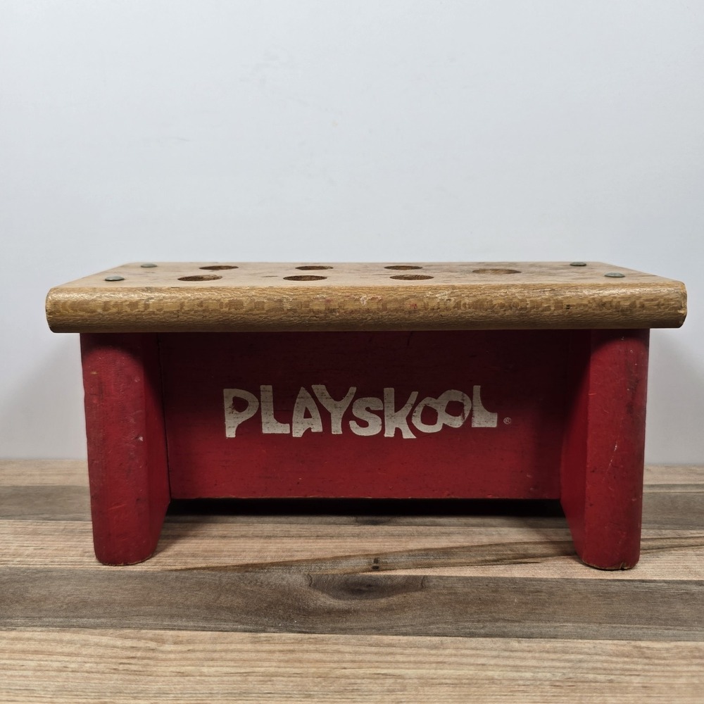 VINTAGE 1970 Playskool Nok-Out Bench Wooden Toy Workbench ONLY